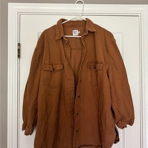 Princess Polly Brown Utility Jacket Relaxed Fit